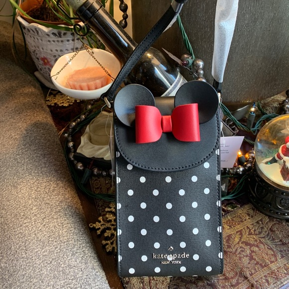 Authentic KATE SPADE Saffiano leather snap flap Minnie Bow crossbody - Picture 11 of 12